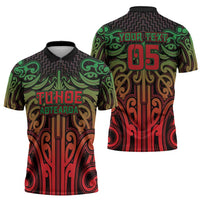Custom Aotearoa Tuhoe Zipper Polo Shirt Maori Tribal Pattern Mix Poutama LT05 - Polynesian Pride