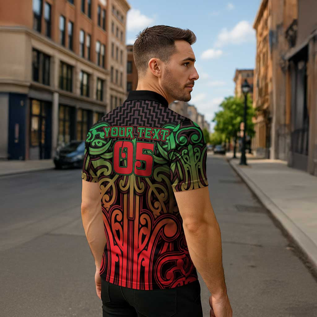Custom Aotearoa Tuhoe Zipper Polo Shirt Maori Tribal Pattern Mix Poutama LT05 - Polynesian Pride