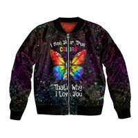 I See Your True Colors Personalised Bomber Jacket Autism Awareness