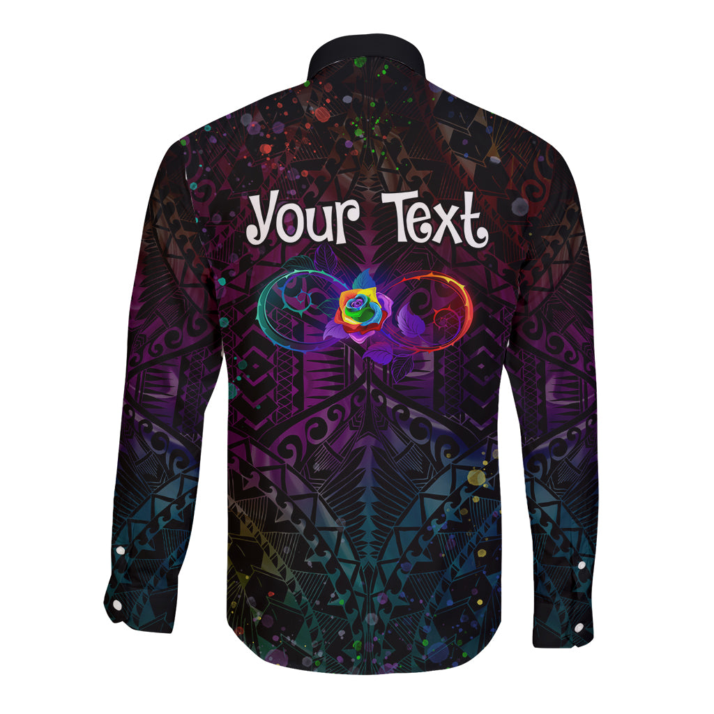 I See Your True Colors Personalised Long Sleeve Button Shirt Autism Awareness