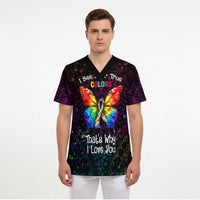I See Your True Colors Personalised Scrub Top Autism Awareness - Polynesian Pride