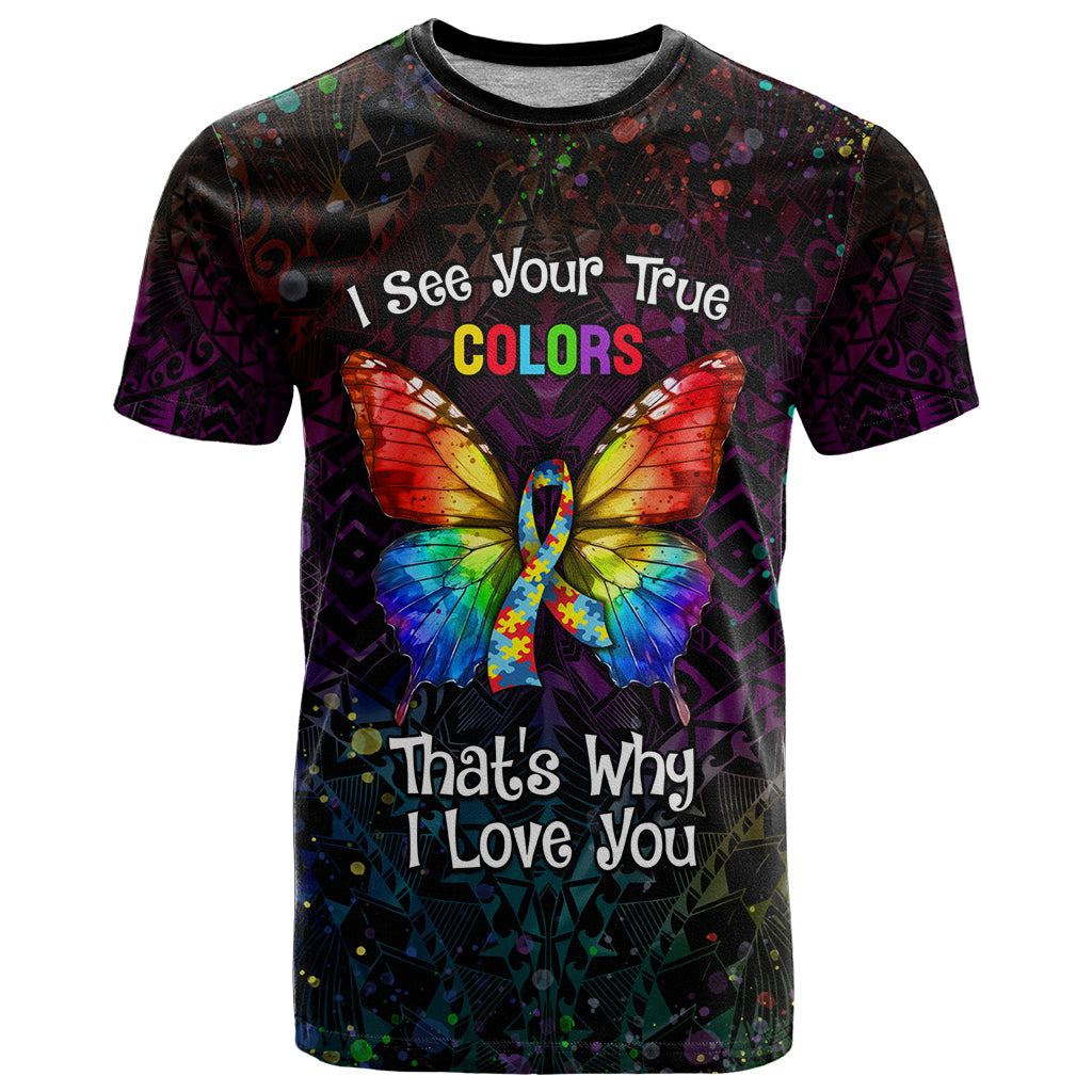I See Your True Colors Personalised T Shirt Autism Awareness
