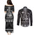 Personalised Hawaii Happy King Kamehameha Day Couples Matching Puletasi and Long Sleeve Button Shirt Kakau Pattern