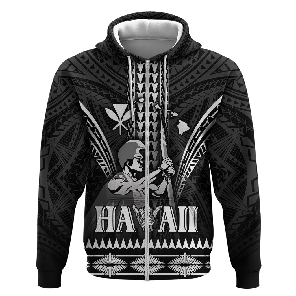 Personalised Hawaii Happy King Kamehameha Day Hoodie Kakau Pattern