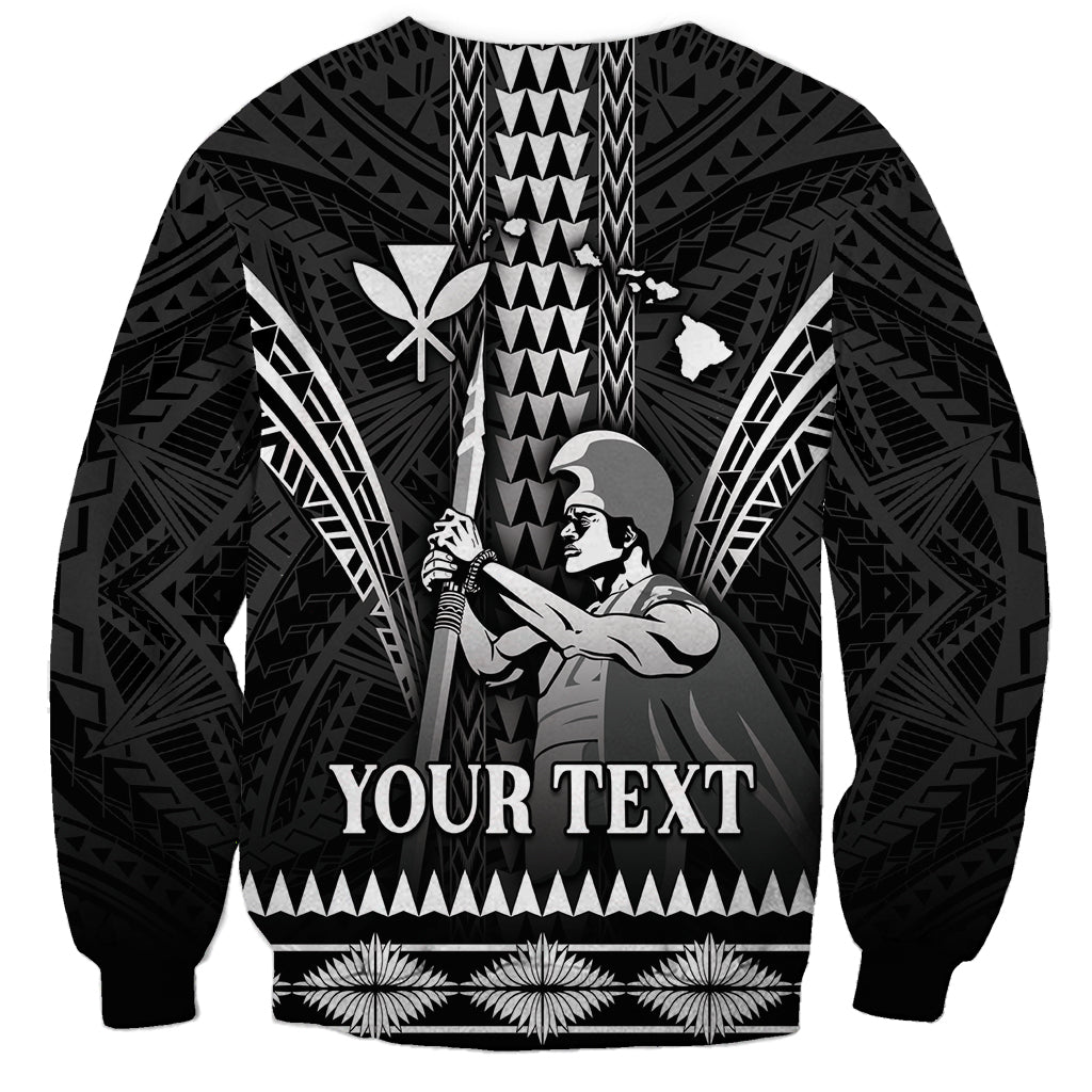 Personalised Hawaii Happy King Kamehameha Day Sweatshirt Kakau Pattern