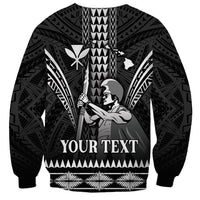 Personalised Hawaii Happy King Kamehameha Day Sweatshirt Kakau Pattern