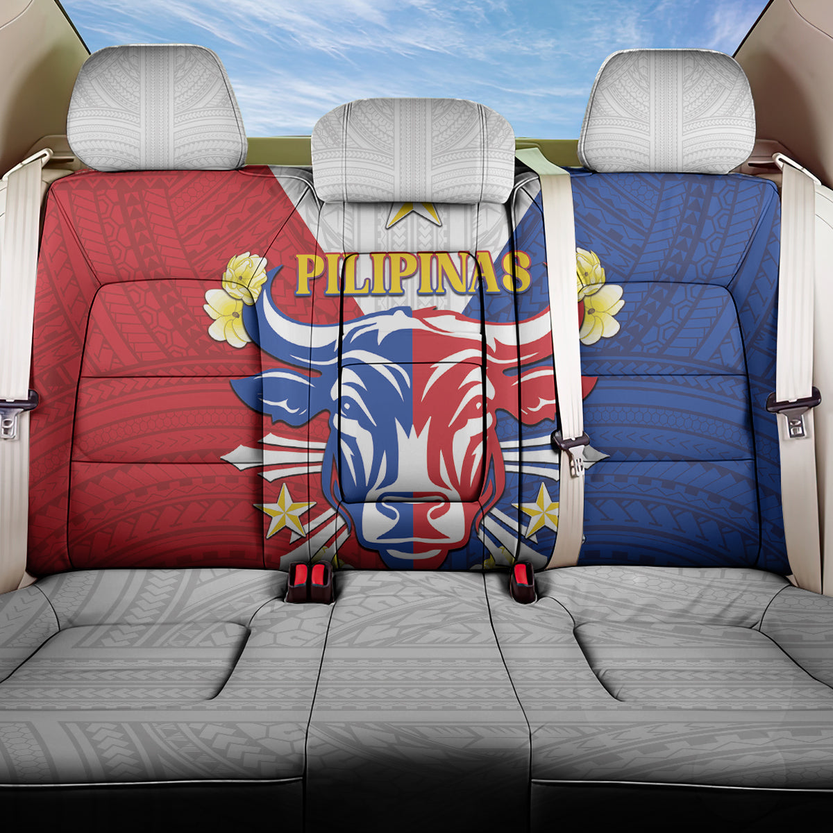 Philippines Independence Day Back Car Seat Cover Maligayang Araw ng Kalayaan Filipino Carabao LT05