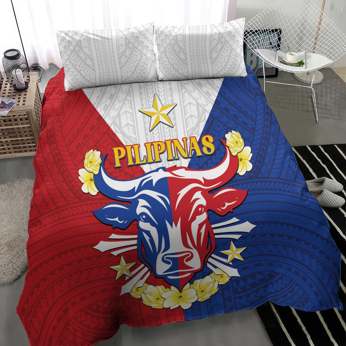 Philippines Independence Day Bedding Set Maligayang Araw ng Kalayaan Filipino Carabao