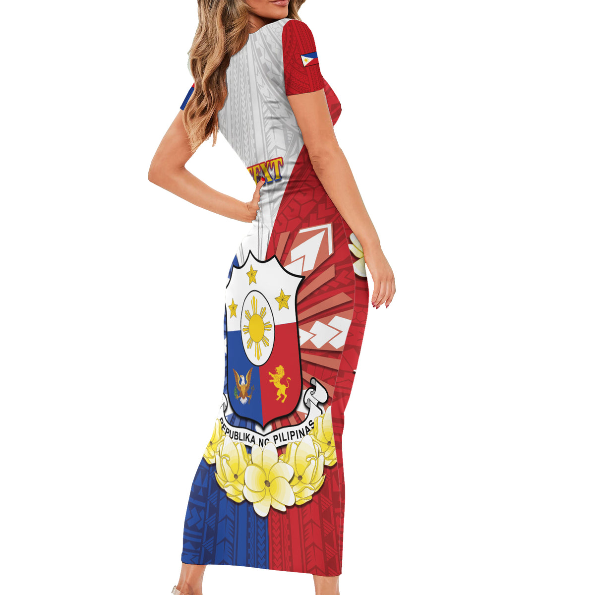 Personalised Philippines Independence Day Family Matching Short Sleeve Bodycon Dress and Hawaiian Shirt Maligayang Araw ng Kalayaan Filipino Carabao