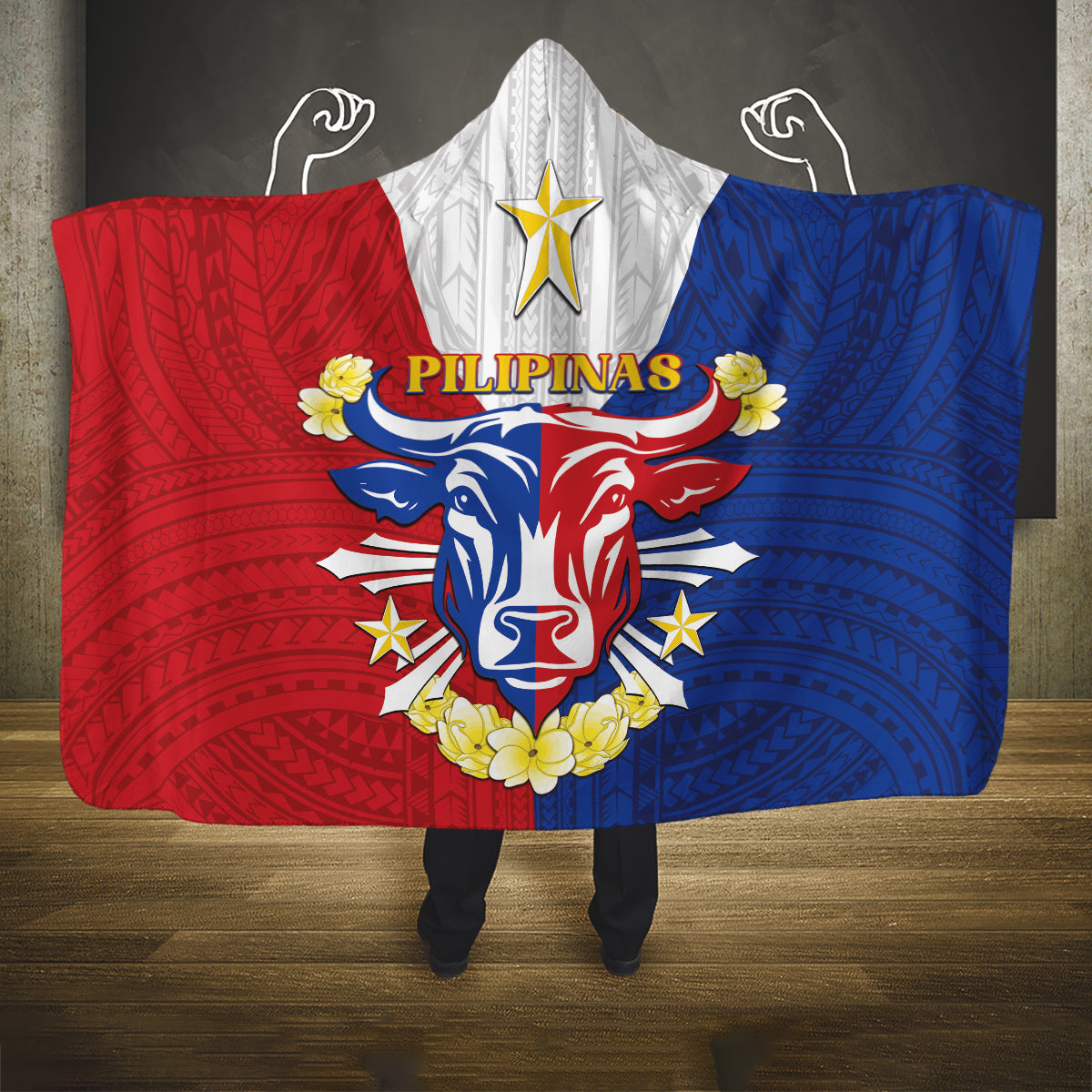 Philippines Independence Day Hooded Blanket Maligayang Araw ng Kalayaan Filipino Carabao