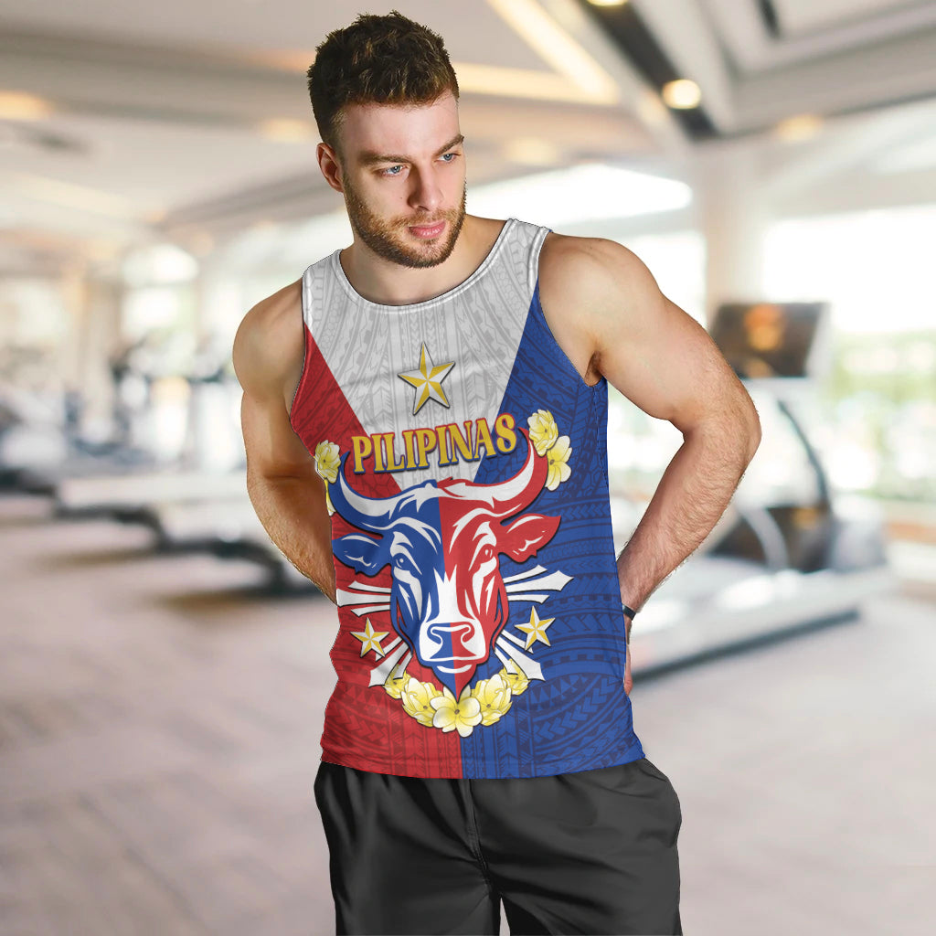 Personalised Philippines Independence Day Men Tank Top Maligayang Araw ng Kalayaan Filipino Carabao