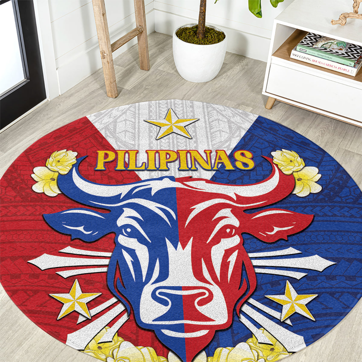 Philippines Independence Day Round Carpet Maligayang Araw ng Kalayaan Filipino Carabao