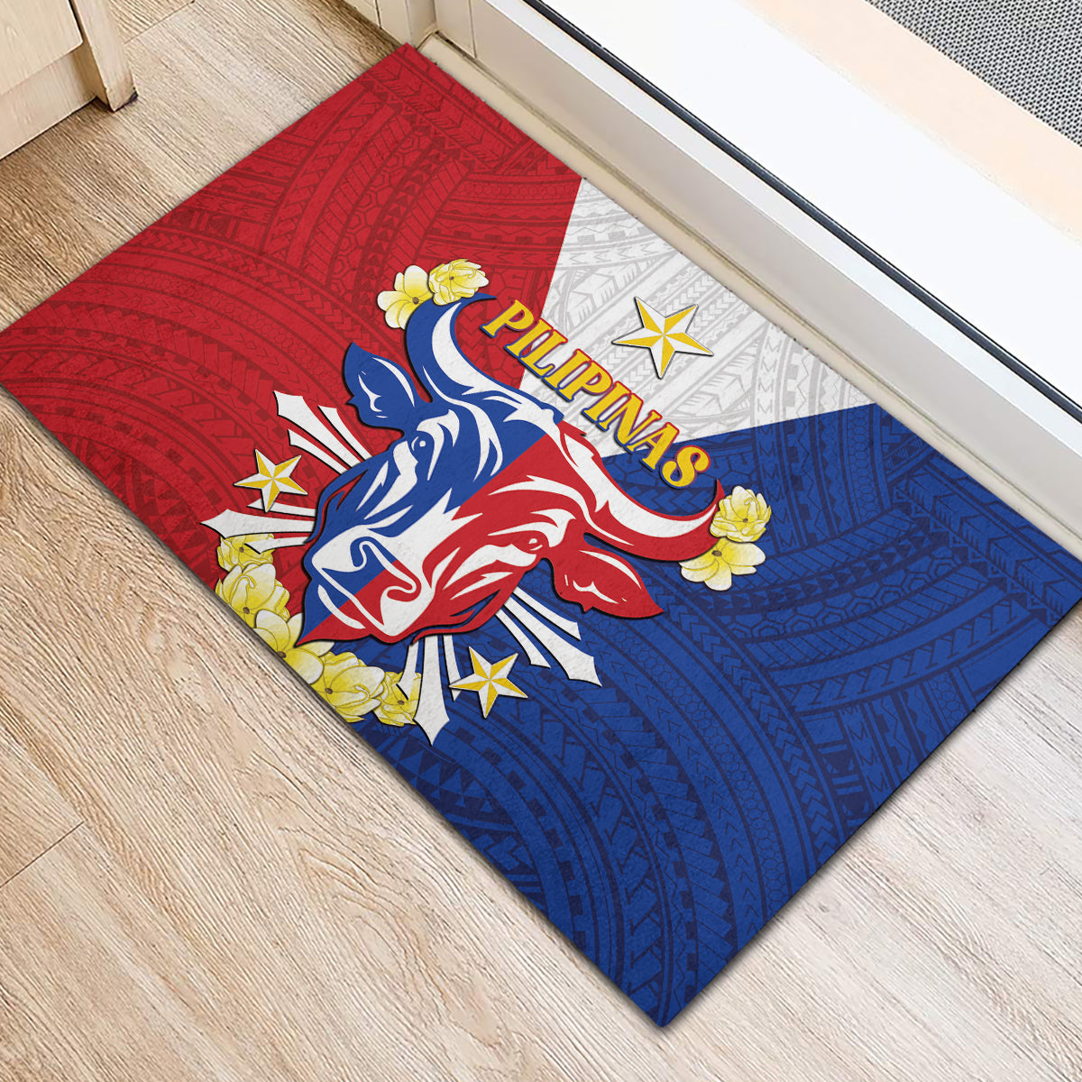 Philippines Independence Day Rubber Doormat Maligayang Araw ng Kalayaan Filipino Carabao