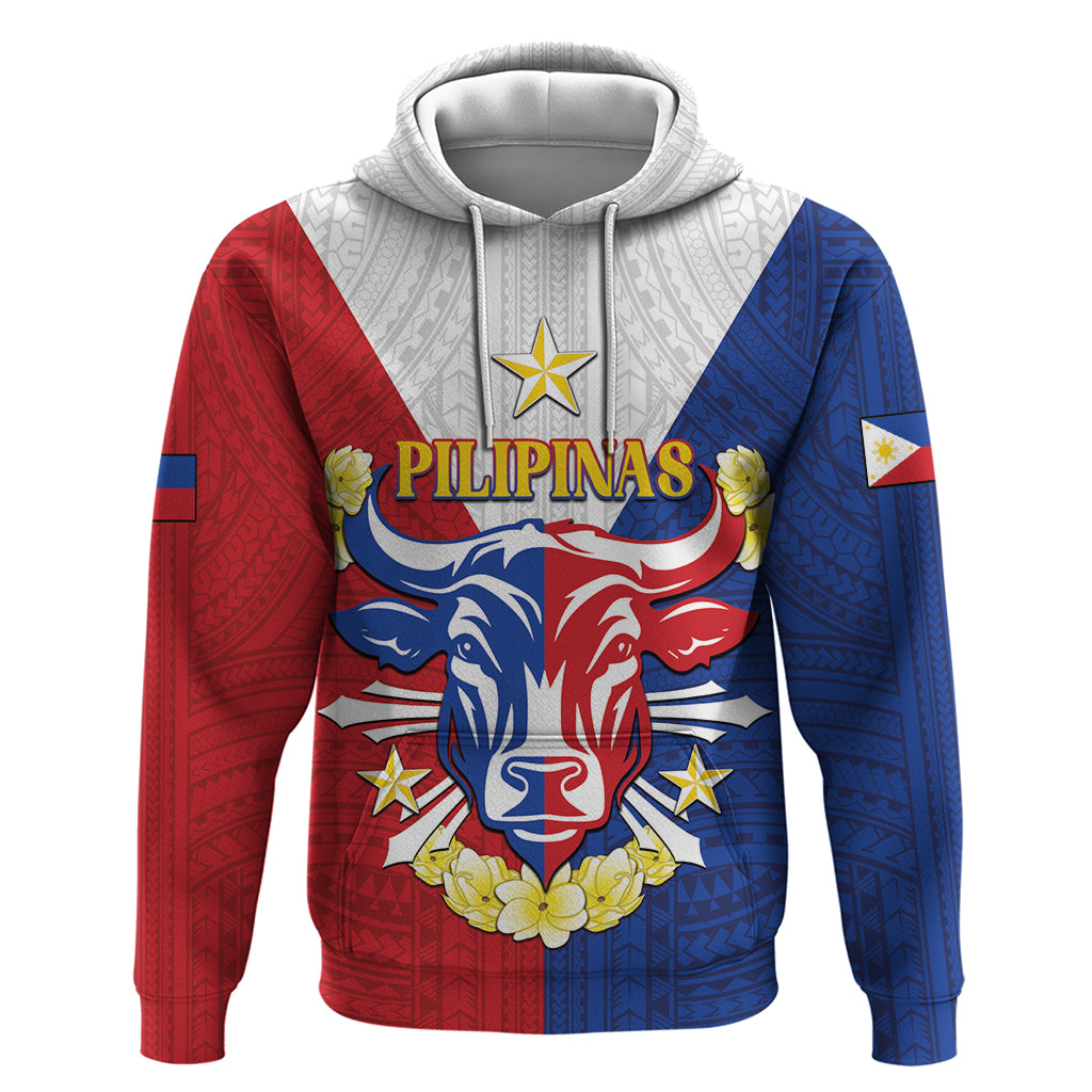Personalised Philippines Independence Day Zip Hoodie Maligayang Araw ng Kalayaan Filipino Carabao