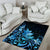 Matariki New Zealand Area Rug Maori Pattern Blue Galaxy