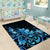 Matariki New Zealand Area Rug Maori Pattern Blue Galaxy