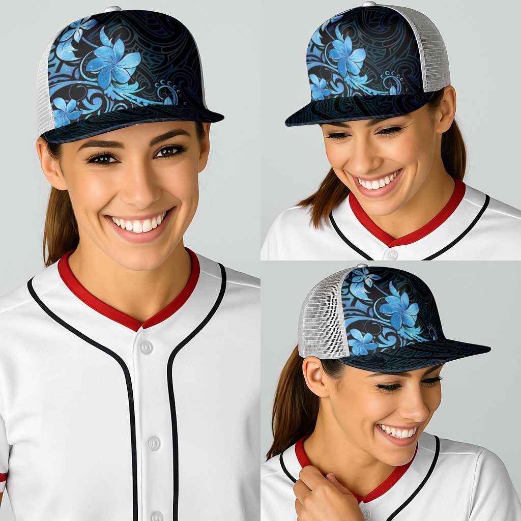 Matariki New Zealand Baseball Net Cap Maori Pattern Blue Galaxy LT05 - Polynesian Pride