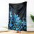 Matariki New Zealand Blanket Maori Pattern Blue Galaxy