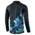 Matariki New Zealand Button Sweatshirt Maori Pattern Blue Galaxy