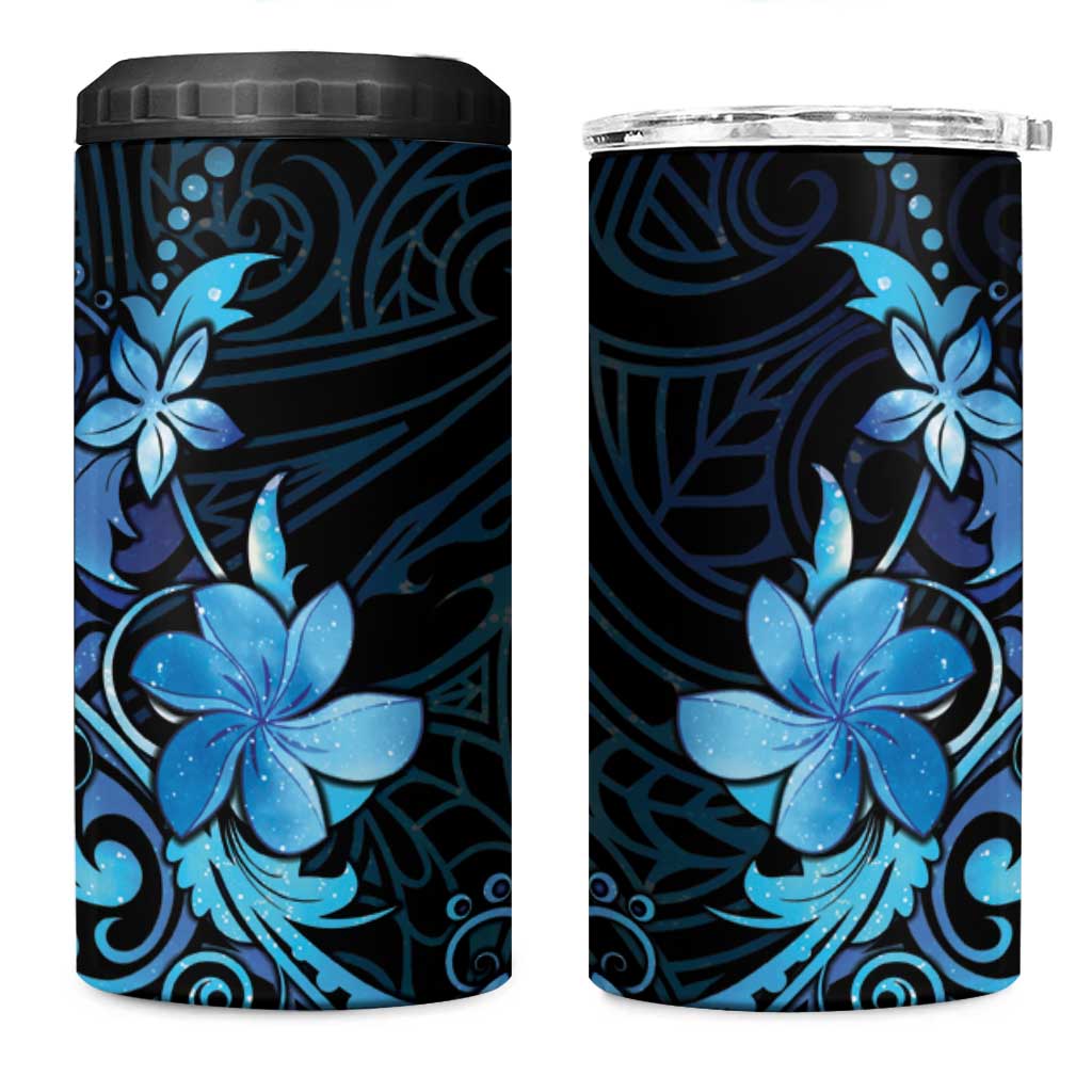 Matariki New Zealand 4 in 1 Can Cooler Tumbler Maori Pattern Blue Galaxy