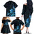 Matariki New Zealand Family Matching Off The Shoulder Long Sleeve Dress and Hawaiian Shirt Maori Pattern Blue Galaxy