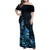 Matariki New Zealand Family Matching Off Shoulder Maxi Dress and Hawaiian Shirt Maori Pattern Blue Galaxy