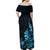 Matariki New Zealand Family Matching Off Shoulder Maxi Dress and Hawaiian Shirt Maori Pattern Blue Galaxy