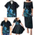 Matariki New Zealand Family Matching Puletasi and Hawaiian Shirt Maori Pattern Blue Galaxy