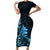 Matariki New Zealand Family Matching Short Sleeve Bodycon Dress and Hawaiian Shirt Maori Pattern Blue Galaxy