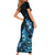 Matariki New Zealand Family Matching Short Sleeve Bodycon Dress and Hawaiian Shirt Maori Pattern Blue Galaxy