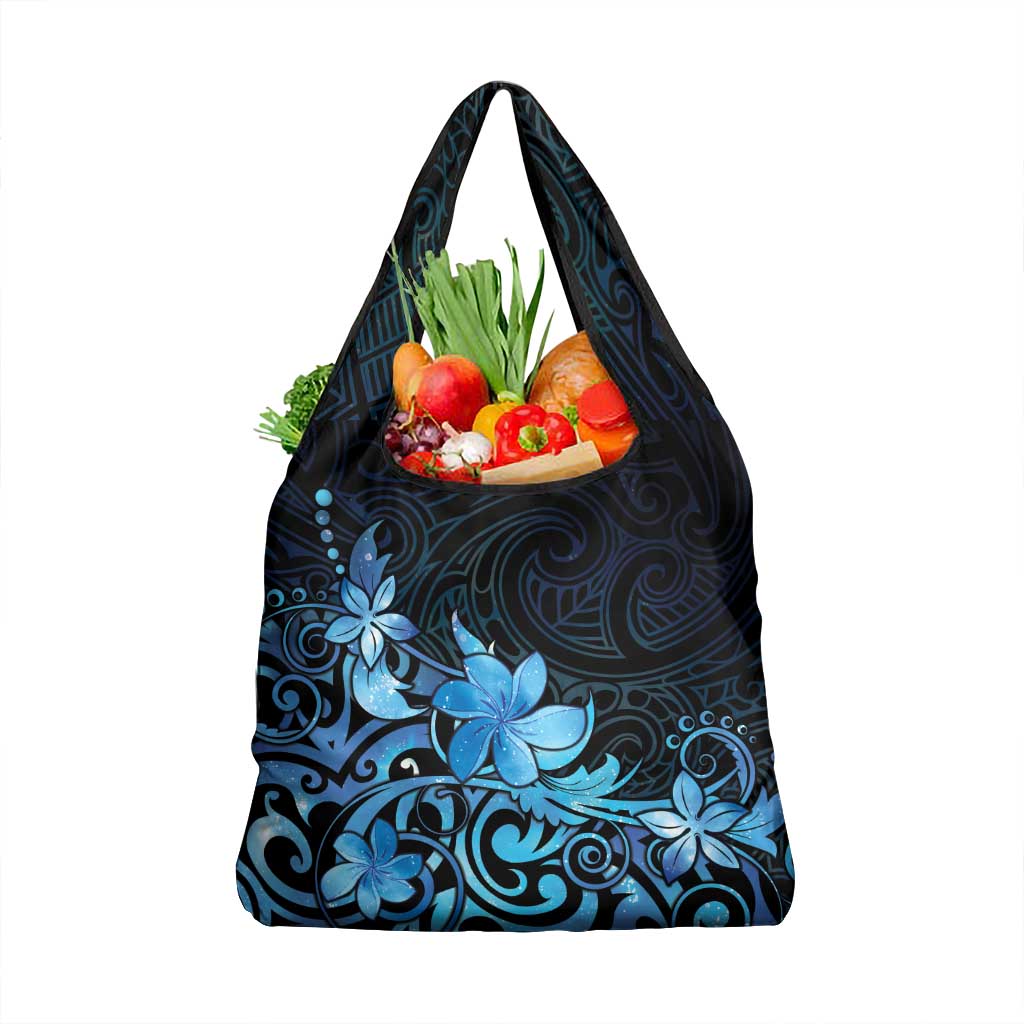 Matariki New Zealand Grocery Bag Maori Pattern Blue Galaxy