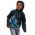 Matariki New Zealand Kid Hoodie Maori Pattern Blue Galaxy