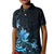 Matariki New Zealand Kid Polo Shirt Maori Pattern Blue Galaxy