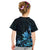 Matariki New Zealand Kid T Shirt Maori Pattern Blue Galaxy