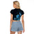 Matariki New Zealand Raglan Cropped T Shirt Maori Pattern Blue Galaxy