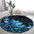 Matariki New Zealand Round Carpet Maori Pattern Blue Galaxy