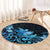 Matariki New Zealand Round Carpet Maori Pattern Blue Galaxy