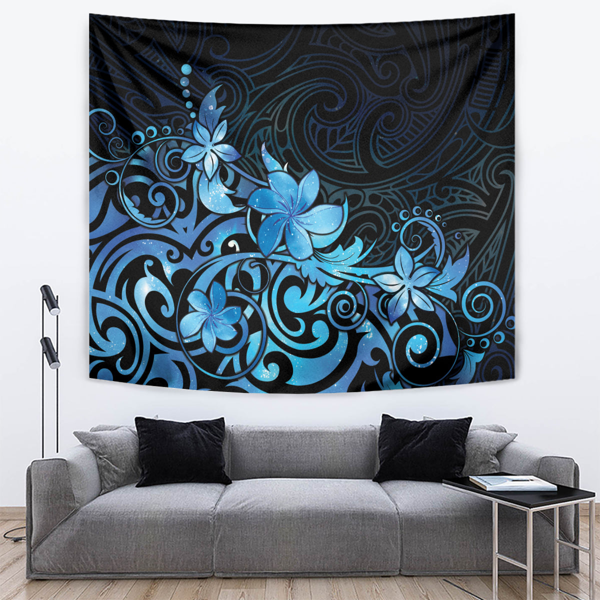 Matariki New Zealand Tapestry Maori Pattern Blue Galaxy