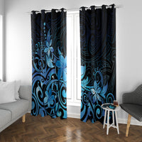Matariki New Zealand Window Curtain Maori Pattern Blue Galaxy