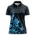 Matariki New Zealand Women Polo Shirt Maori Pattern Blue Galaxy