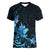 Matariki New Zealand Women V-Neck T-Shirt Maori Pattern Blue Galaxy