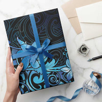 Matariki New Zealand Wrapping Paper Maori Pattern Blue Galaxy - Polynesian Pride