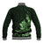 Matariki New Zealand Baseball Jacket Maori Pattern Green Galaxy