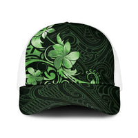 Matariki New Zealand Baseball Net Cap Maori Pattern Green Galaxy LT05 One Size White Green - Polynesian Pride