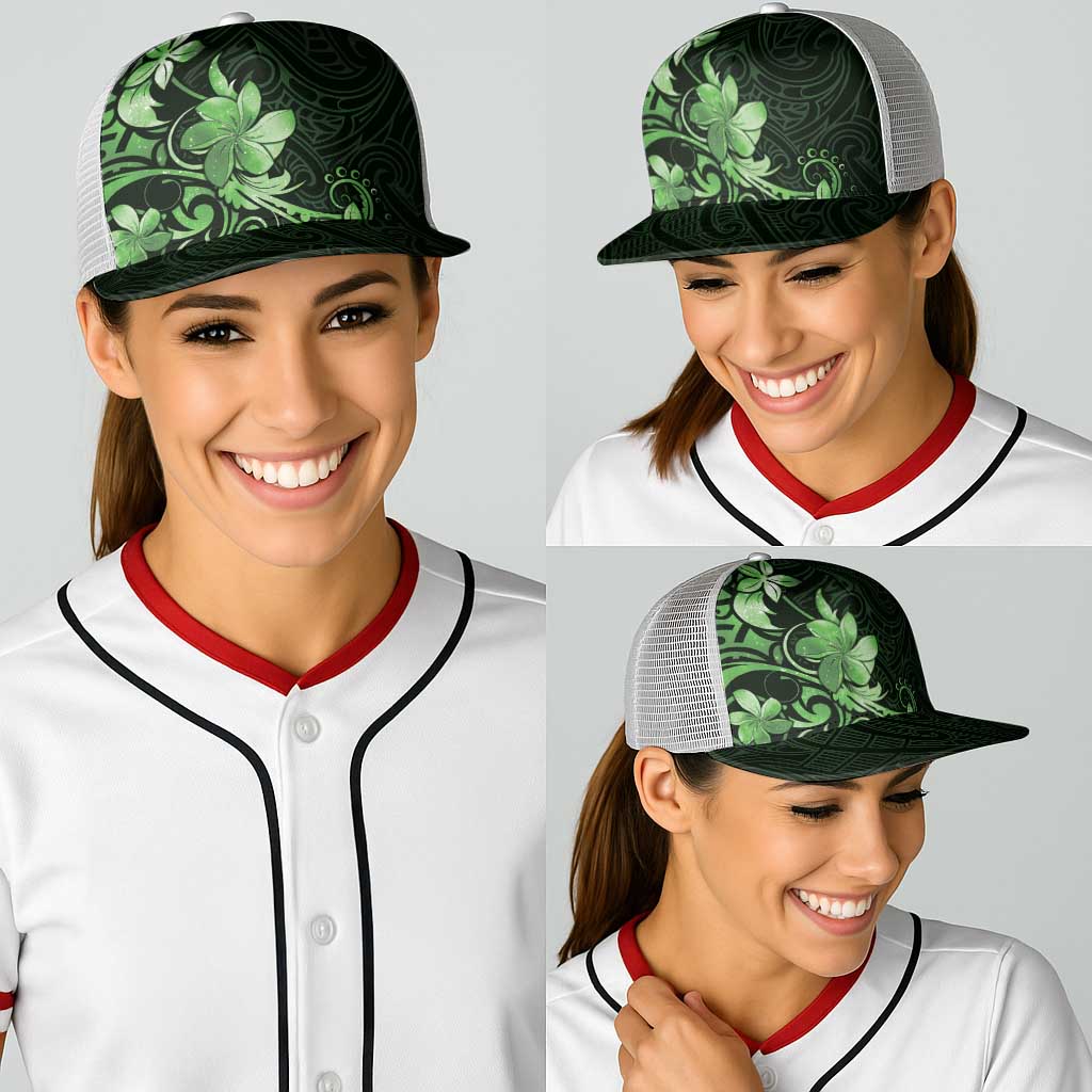 Matariki New Zealand Baseball Net Cap Maori Pattern Green Galaxy LT05 - Polynesian Pride