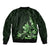 Matariki New Zealand Bomber Jacket Maori Pattern Green Galaxy