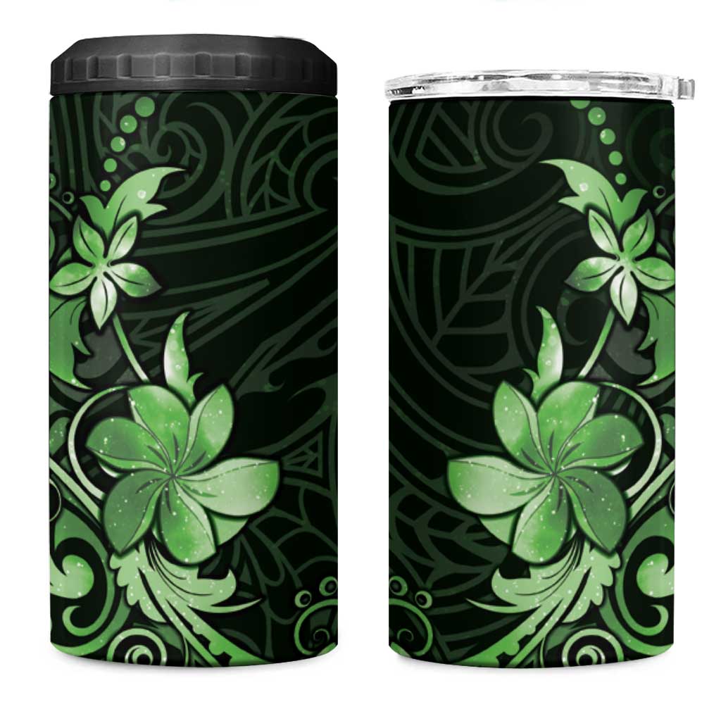 Matariki New Zealand 4 in 1 Can Cooler Tumbler Maori Pattern Green Galaxy