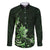 Matariki New Zealand Family Matching Long Sleeve Bodycon Dress and Hawaiian Shirt Maori Pattern Green Galaxy