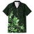 Matariki New Zealand Family Matching Off Shoulder Maxi Dress and Hawaiian Shirt Maori Pattern Green Galaxy