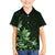 Matariki New Zealand Family Matching Puletasi and Hawaiian Shirt Maori Pattern Green Galaxy